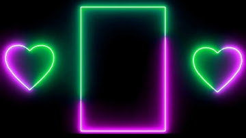 N06 Neon love  Border Audio Spectrum Black Screen Effect | lighting border template Kinemaster film