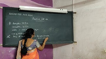 CHPATER 12 : PERIMETER AND AREA (STD 7) PRACTICE SET 46