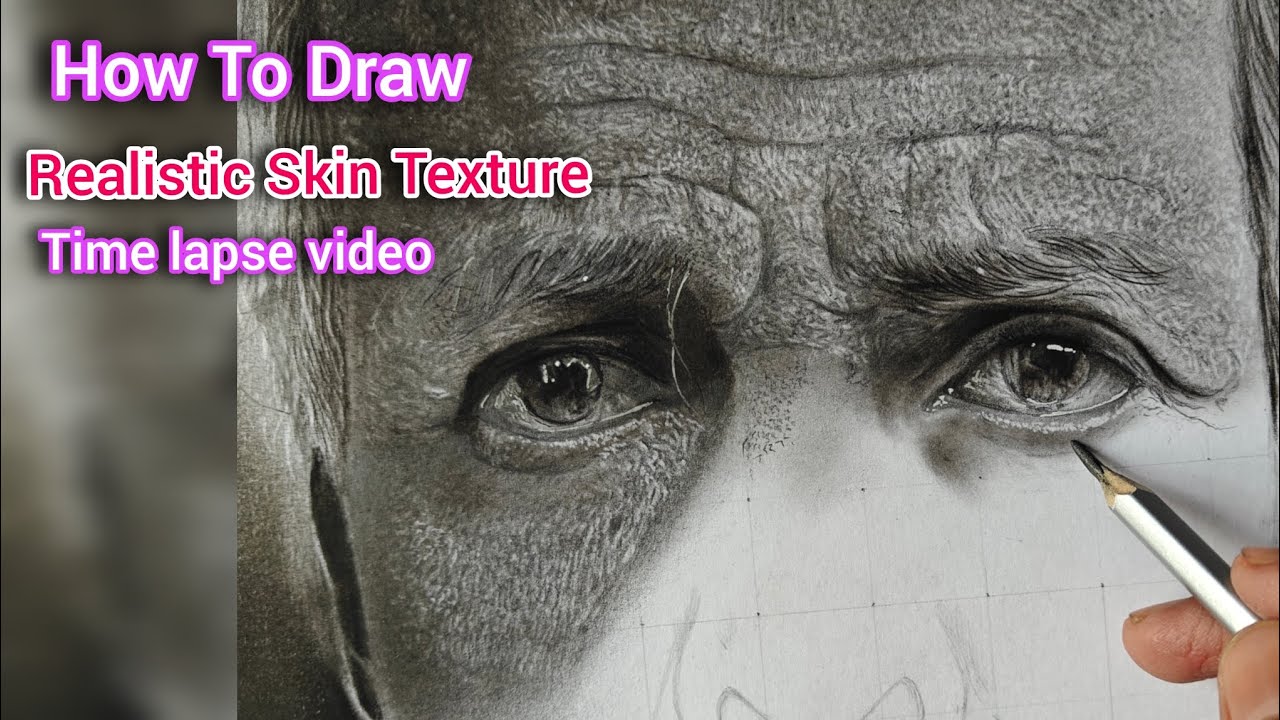 How to Draw Realistic Skin Texture | Hyperrealistic Portrait Drawing🔥🔥 ...