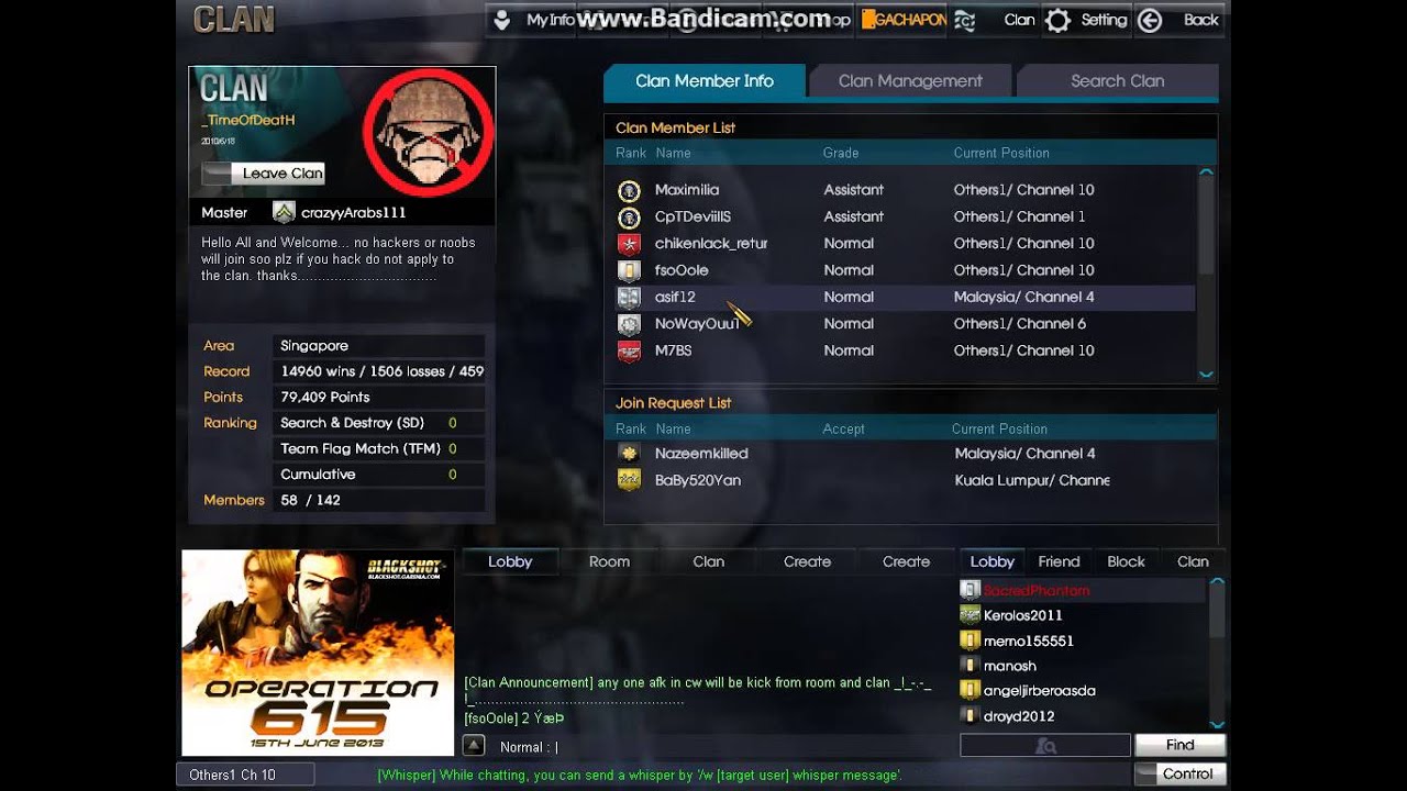 [Garena Blackshot] My Clan _TimeOfDeatH YouTube