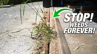 How To Get WEEDFREE Sidewalks And Driveways! The PERMANENT Solution! DIY