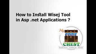 How to Install Wisej Tool in Asp  net Applications