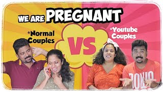 We are pregnant | Normal Couples Vs Youtube Couples | Comedy | Malabari Cafe