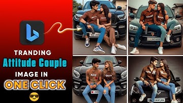 Viral Attitude couple Ai Photo Editing I How To Make Perpose Bing Image Creator I Bing Image Creator