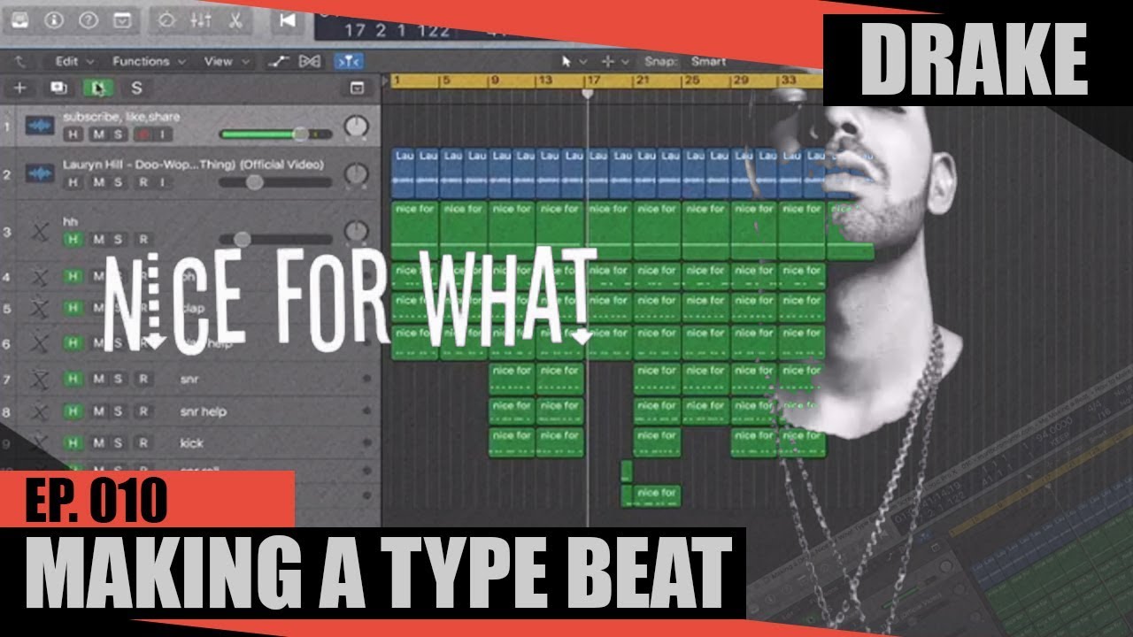 Watch This is theee EASIEST way to make a DRAKE - NICE FOR WHAT type beat from SCRATCH in Logic Pro X on YouTube Watch This is theee EASIEST way to make a DRAKE - NICE FOR WHAT type beat from SCRATCH in Logic Pro X on YouTube