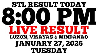 STL Result Today 8:00 PM Draw January 27, 2026 Tuesday STL Luzon, Visayas, Mindanao LIVE Result
