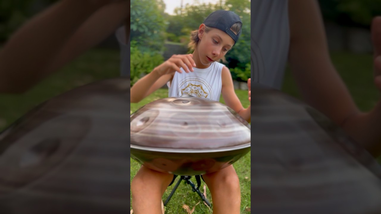1 minute of pure #peace and joy. Learn with me, YouTube tutorial playlist. #handpan #pantam #music