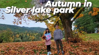 Autumn colors in Silver lake park, Washington USA