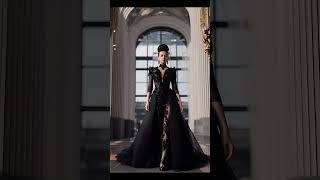 Black wedding dress, AI generated