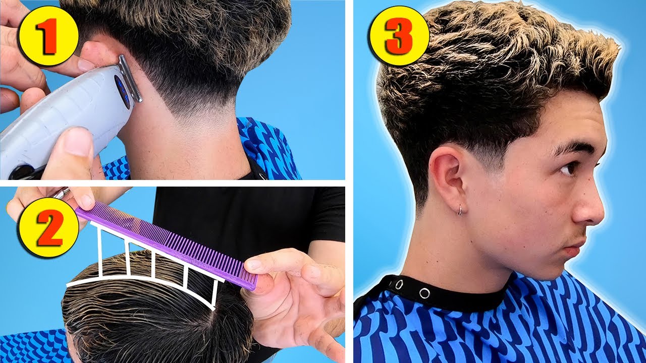 Как вырезать мужскую конусность волос » вики полезно Стрижка гарначо