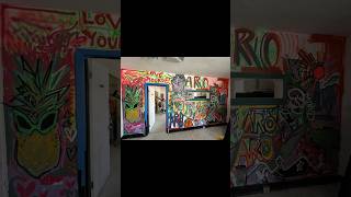 Part 1 mural at aro hollistics #mural #art #arohollistics #diegorobot #mydentity #workingartist