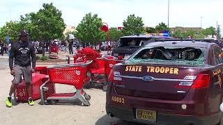 Protesters damage trooper squad vehicle at St. Paul Target