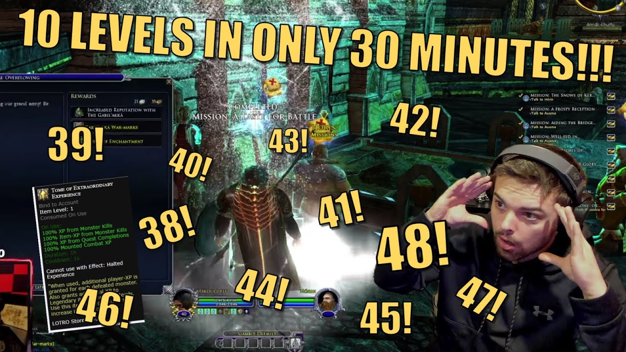 10 levels in 30 MINUTES!!! Why have I never done this BEFORE!?! Lotro ...