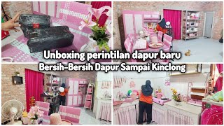 UNBOXING PERINTILAN BARU UNTUK DAPUR || BERSIH-BERSIH DAPUR SAMPAI KINCLONG🩷