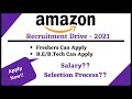 Amazon Off Campus Drive - 2021 | Hiring Freshers for Programmer Analyst Role...