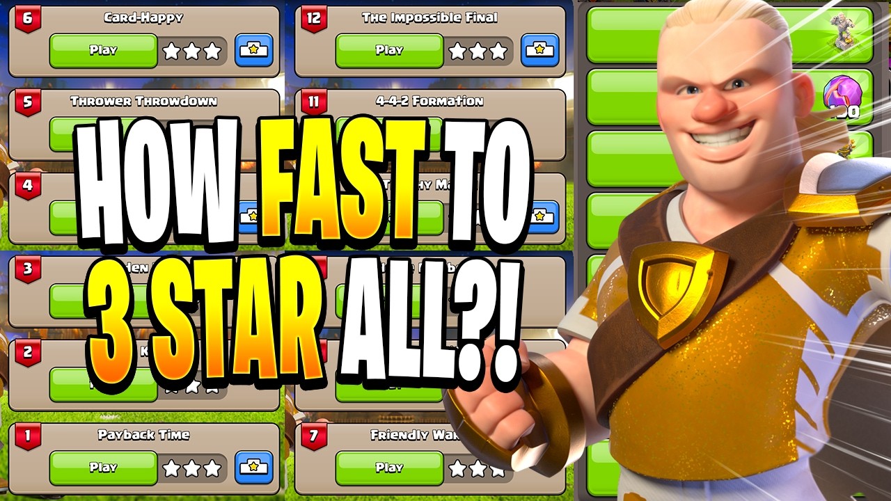 How Fast Can I 3 Star All 12 of Haaland's Challenges? (Clash of Clans)