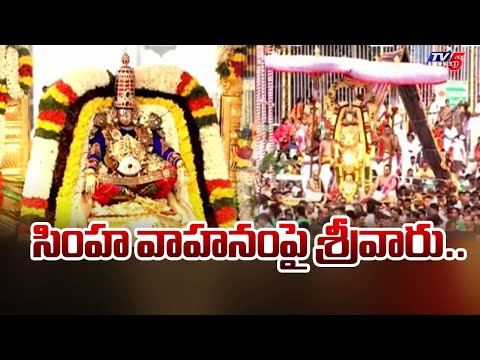 సింహ వాహనంపై శ్రీవారు..| Tirumala Srivari Salakatla Brahmotsavam 2025 | Tv5 News - TV5NEWS