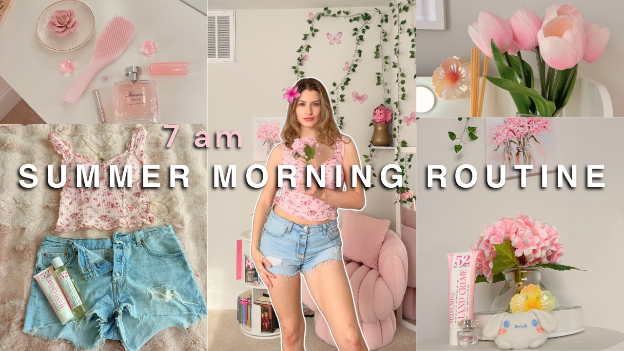 MY 7AM THAT GIRL MORNING ROUTINE ☀️ productive, healthy, & mindful ...