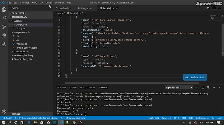 VS Code debug c# net core