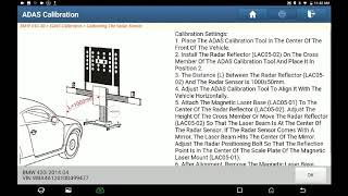 BMW Active Cruise Control ADAS CALIBRATION by X431 ADAS PRO