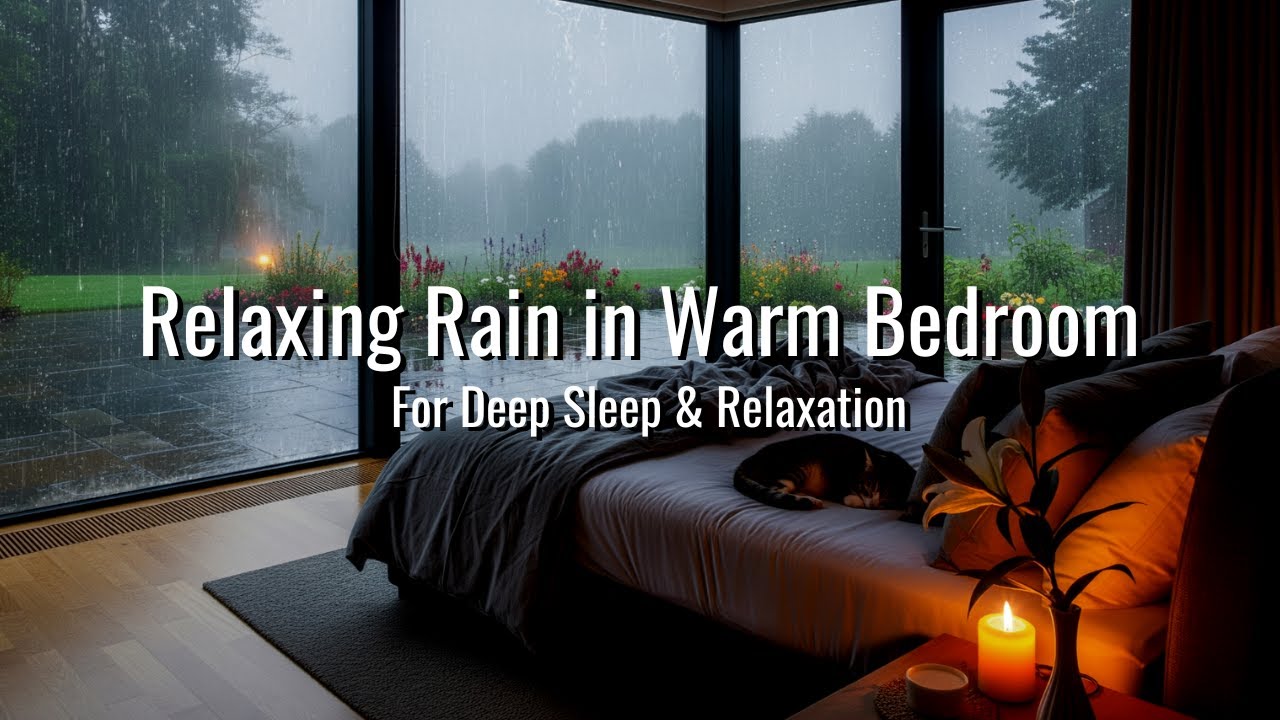 Sleep in Cozy Rainy Bedroom — Gentle Rain for Deep Relaxation & Stress ...