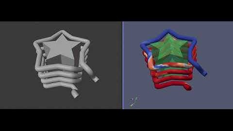 Water flow simulation in a conformal channel using Blender,Openfoam and Paraview