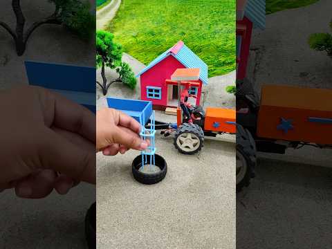 diy mini tractor construction machine video | tractor wala video | #shorts #youtubeshorts