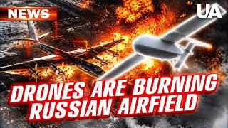 PLANES ARE BURNING! Ukrainian drones strike Russian AIRFIELD | Russia responds with terror
