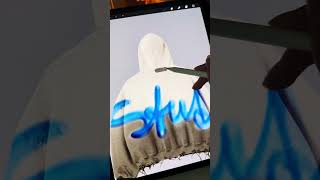 Designing a Streetwear Distressed Hoodie in Procreate #procreate #hoodie #streetwear #clothingbrand
