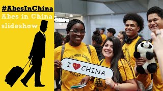 A compilation of the photos taken as the Abes visited China