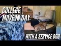 COLLEGE MOVE IN DAY with a SERVICE DOG