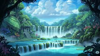 🌿 Tranquil Jungle Falls | Relaxing Lofi Beats for Focus & Study