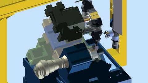 Tongtai HS-22 Turning Center with Module Gantry Robot Loader/Unloader