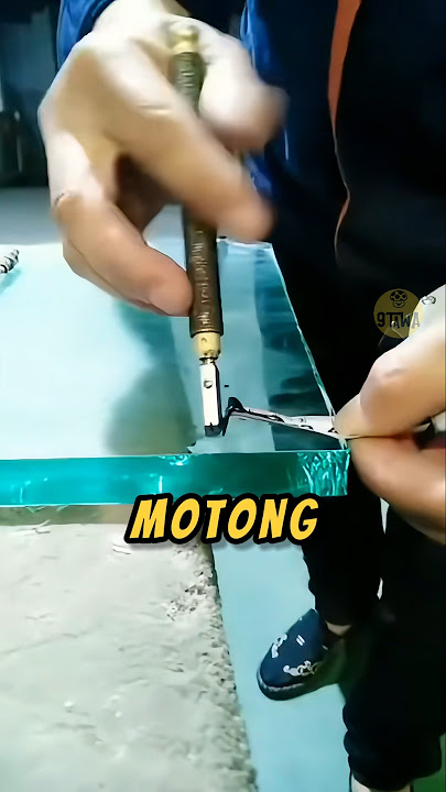 Cara Potong Kaca Tebal Biar Hasilnya  SEMPURNA❗🤭 #videolucu #komedi #lucu