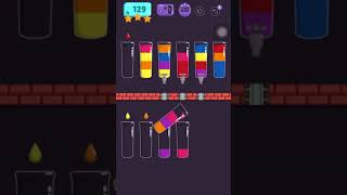 Cups - water sort puzzle | level 129 | ⭐️⭐️⭐️ screenshot 3