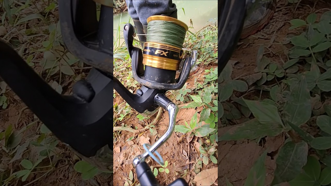 Gerardo con su Caña de pesca por primera vez Gracias al patrocinio de la Tienda 