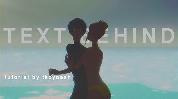 How to put text behind person! |Anime, VIDEOSTAR|(first post 2)