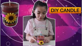Sofia kristen vlog tutorial  guides and ideas on how to make DIY colorful candle