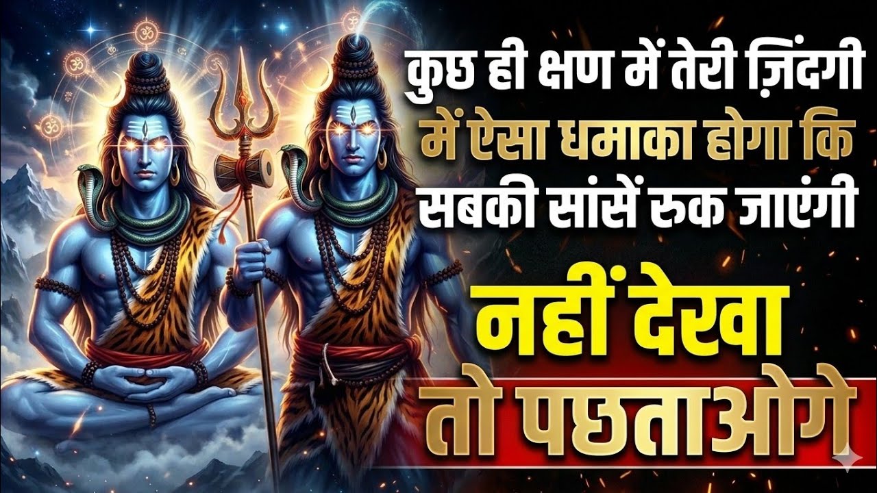 🕉️कुछ ही क्षण में तेरी जिंदगी बदलने वाली है | Lord Shiva का शक्तिशाली संदेश | नहीं देखा तो पछताओगे