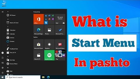 What is Start Menu ? in pashto