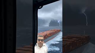 Huge Ocean Wave Near Container Ship 😱 | Is This Real or AI? Reaction#oceanwave#giantwave
