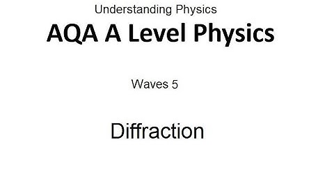 AQA A Level Physics: Diffraction