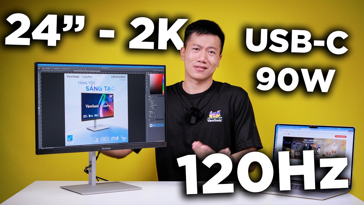Màn hình Đồ họa ViewSonic ColorPro VP2466-2K 24 inch 2K 120Hz 5ms IPS