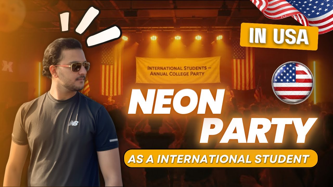 Attending Neon Party💡As International Student || USA College Neon Party 🎶