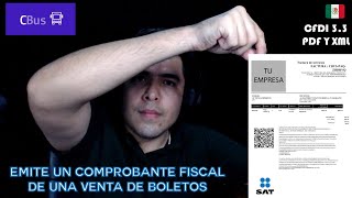 Emite una factura fiscal (3.3) de una venta de boleto | Sistema de venta de boletos.