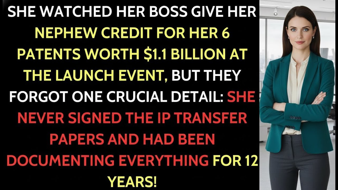 Manager Took Credit for His Nephew—But I Owned the 6 Patents Behind Their $1.1B Product Launch
