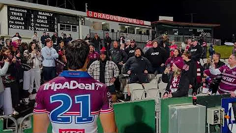 Manly Warringah Sea Eagle #634 Kaeo Weekes -  friends and family Haka tribute