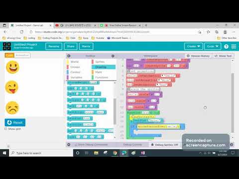 How to make a smiley game in code.org | game lab