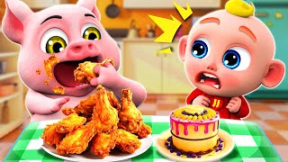 Don't Overeat Song - Baby Songs and More Nursery Rhymes - Little PIB Animals & Kids Songs