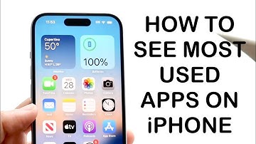 How To See Most Used Apps On iPhone! (2024)